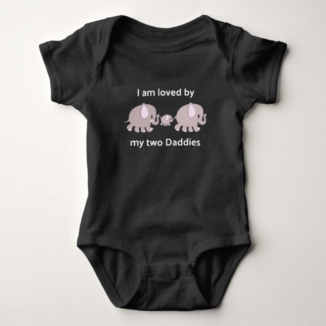 Body Para Bebê Meus dois Pais (Frente)