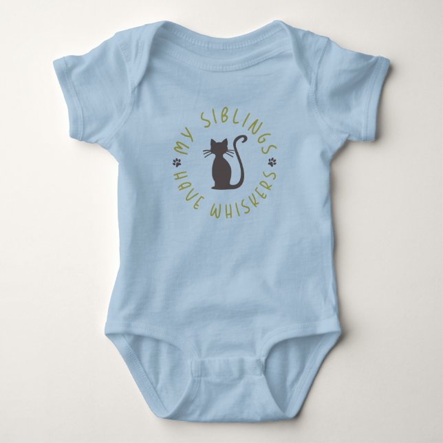 Body Para Bebê Meus irmãos têm bigodes (Frente)