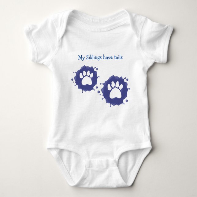 Body Para Bebê Meus Irmãos Têm Caudas (Frente)