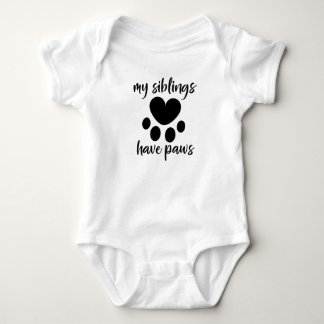Body Para Bebê Meus irmãos têm patas, anúncio de gravidez