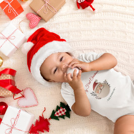 Body Para Bebê Meus primeiros Papais noeis de Natal - Personaliza