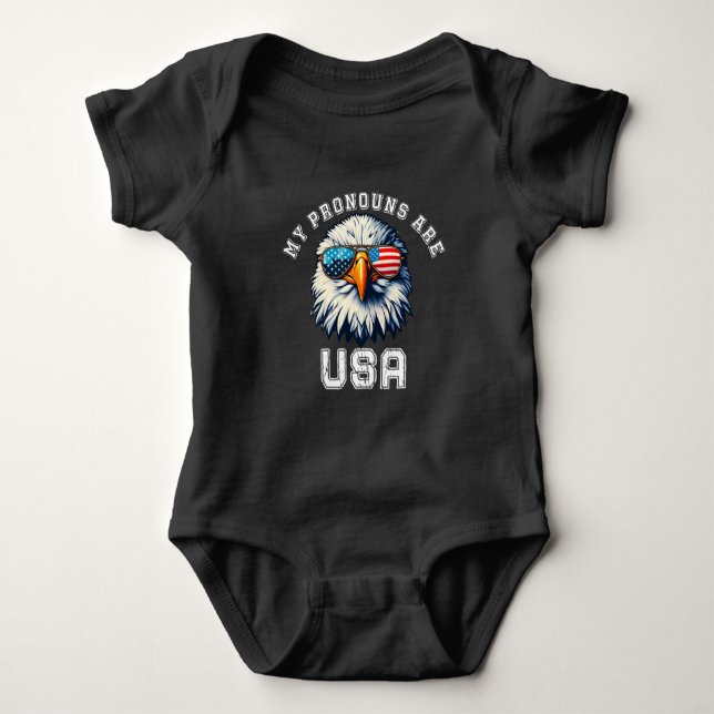 Body Para Bebê Meus Pronomes São EUA (Frente)