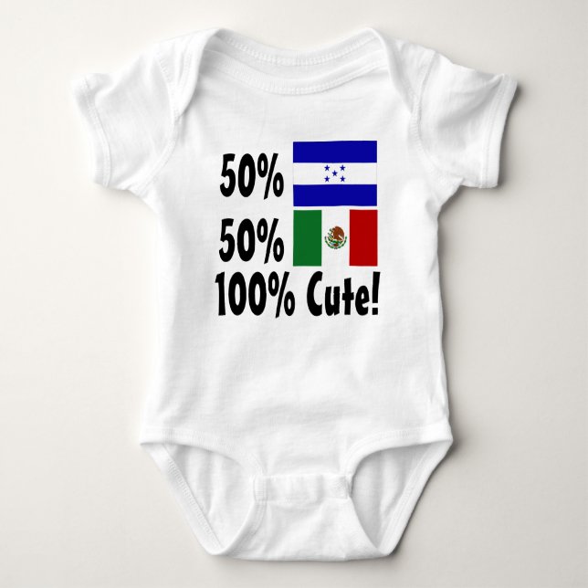 Body Para Bebê Mexicano 100% do Honduran 50% de 50% bonito (Frente)