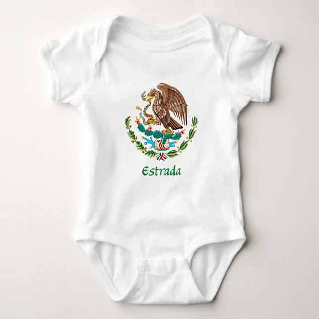 Body Para Bebê Mexicano Eagle de Estrada (Frente)