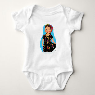 Body Para Bebê Mexicano, Tehuana Matryoshka Baby Body,Fato