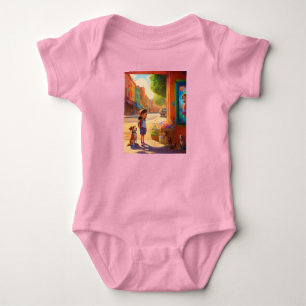 Body Para Bebê Mia & The Muralists - Tee De Arte Inspirada Em Pix