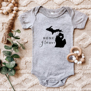 Body Para Bebê Michigan Home Grown State Tee