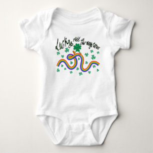 Body Para Bebê Mikitiez rua verde-trevo irlandês.