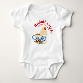 Body Para Bebê Mikitiez rudolf rudolf cereja de natal