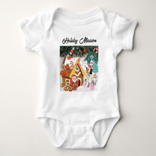 Body Para Bebê Mikitiez snowman vintage whitechristmas elf