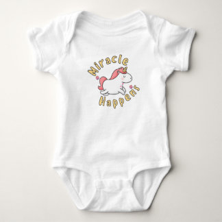 Body Para Bebê Milagre acontece design fofo de unicórnio para beb