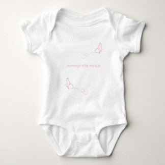 Body Para Bebê "milagre da mamãe" Borboletas Rosa