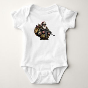 Body Para Bebê Militares Engraçados/Papais noeis de Natal