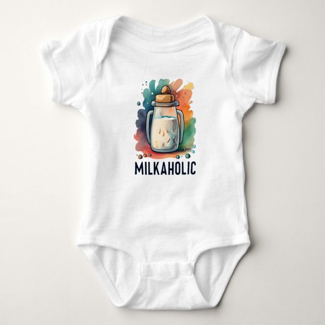 Body Para Bebê Milkaholic Funny (Frente)