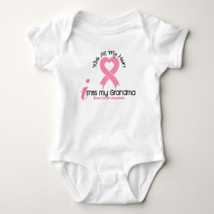 Body Para Bebê Mim cancro da mama da senhorita Meu Avó