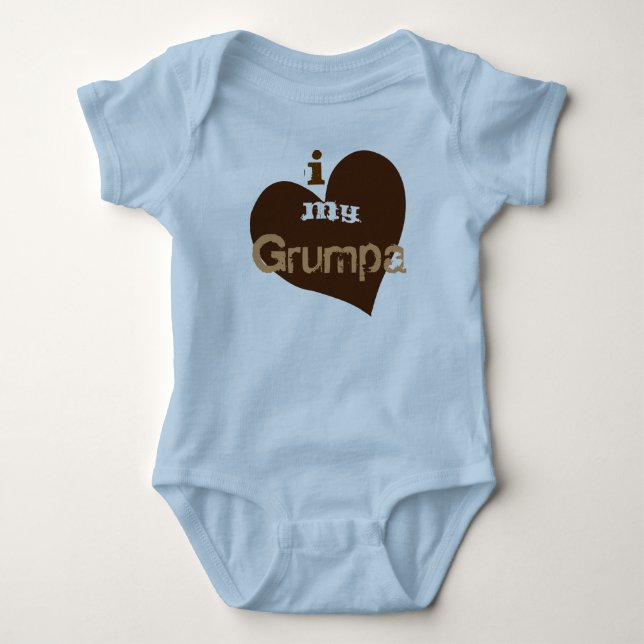 Body Para Bebê mim coração meu Grumpa (Frente)