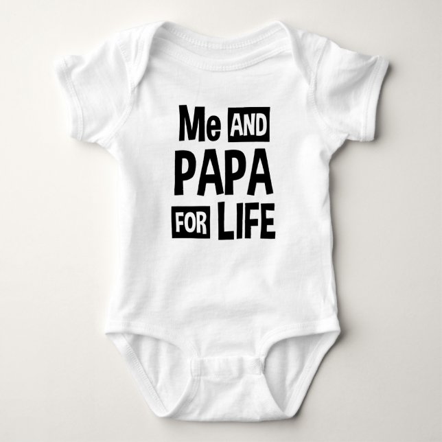 Body Para Bebê Mim e papá para a vida (Frente)