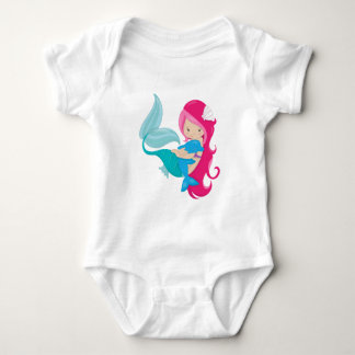 Body Para Bebê Minha Bela Sereia e Golfinho