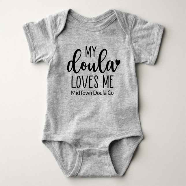 Body Para Bebê Minha Doula Me Ama, Presente De Doula (Frente)