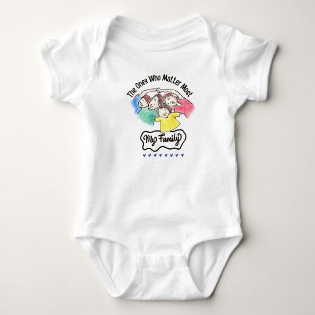 Body Para Bebê Minha família (Frente)