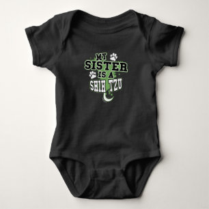 Body Para Bebê Minha Irmã É Um Shih Tzu Engraçado