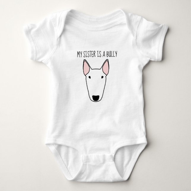 Body Para Bebê Minha irmã é uma intimidação Babygrow (Frente)