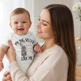 Body Para Bebê Minha Irmã Grande Me Ama