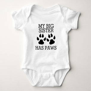 Body Para Bebê Minha irmã mais velha tem as patas