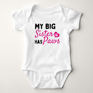 Body Para Bebê Minha Irmã Mais Velha Tem Patas - Fofo