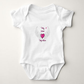 Body Para Bebê Minha Irmã Meu Herói Asas e Coração 2
