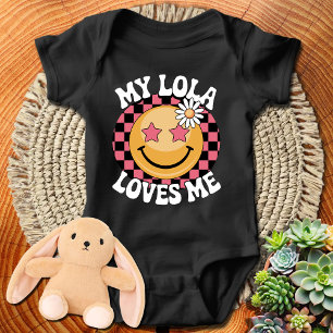 Body Para Bebê Minha Lola me ama - Presente bonito para netos