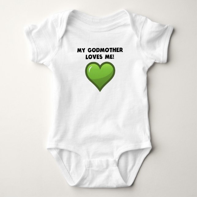 Body Para Bebê Minha madrinha ama-me (Frente)
