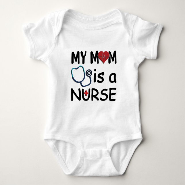 Body Para Bebê Minha Mãe É Enfermeira (Frente)