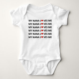 Body Para Bebê MINHA NANA ME AMA - RED HEART Baby Bodyfato