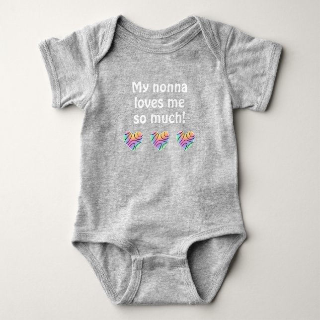 Body Para Bebê Minha Nona Me Ama Bebê Roupa De Bebê (Frente)