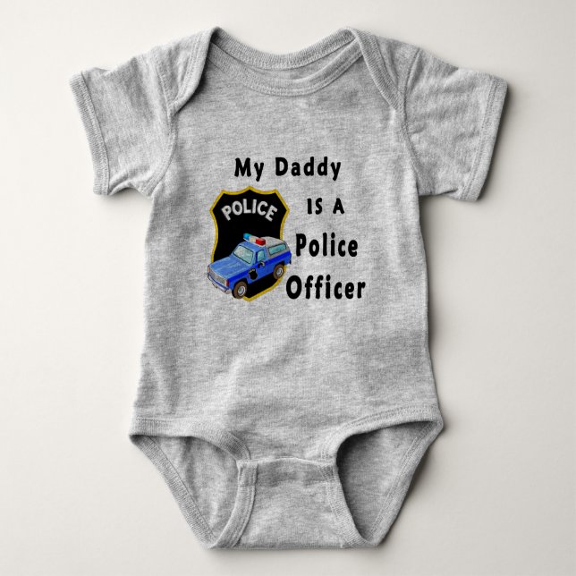 Body Para Bebê Minha Pai É Policial (Frente)