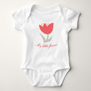 Body Para Bebê Minha pequena tulipa de flor