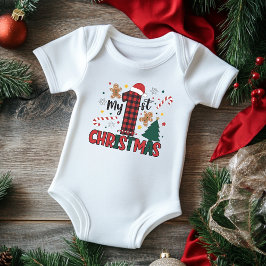 Body Para Bebê Minha Primeira Canela De Pimenta De Natal