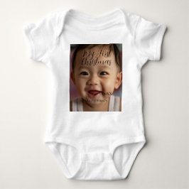 Body Para Bebê Minha primeira foto de bebê de Natal adiciona nome