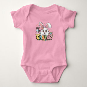 Body Para Bebê Minha Primeira Páscoa