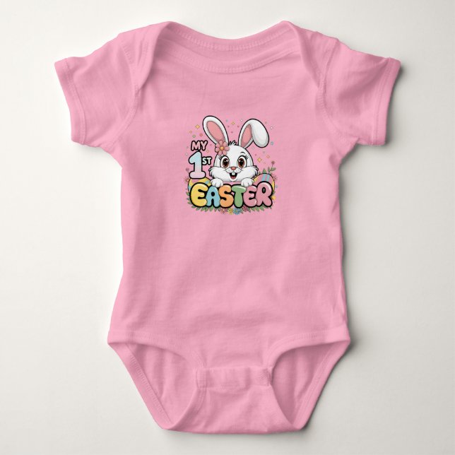 Body Para Bebê Minha Primeira Páscoa (Frente)