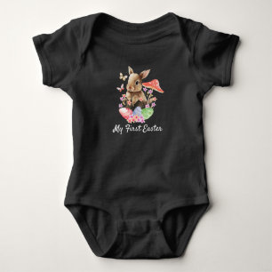 Body Para Bebê Minha Primeira Páscoa, Coelhinho De Bebê Coelho