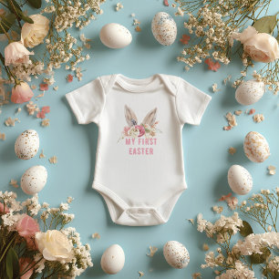 Body Para Bebê Minha primeira Páscoa   Costeiras De Páscoa Aquáti