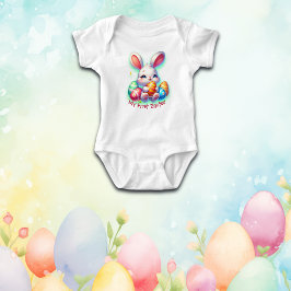 Body Para Bebê Minha primeira Páscoa para Meninas |