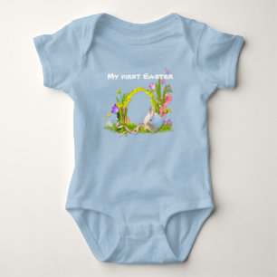 Body Para Bebê Minha primeira Páscoa para Meninos
