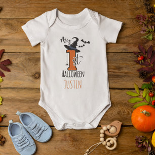 Body Para Bebê Minha Primeira rua de Halloween Personalizada