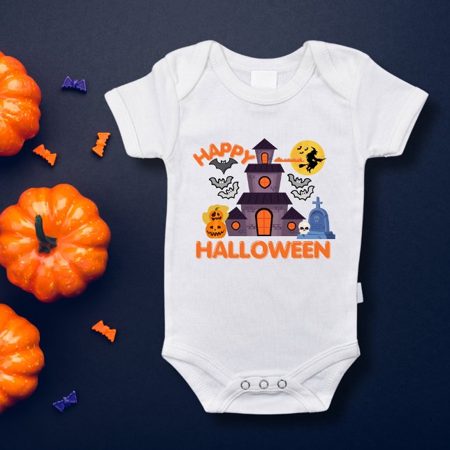 Body Para Bebê Minha rua de Halloween Bebê-Roupa Assustadora Boni (Criador carregado)