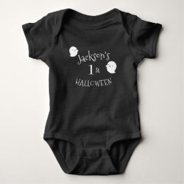 Body Para Bebê Minha rua de Halloween Black & White Personalizada