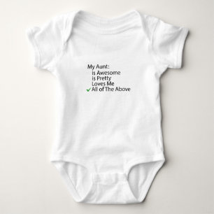 Body Para Bebê Minha Tia é Incrível é Bonita Me Ama Tudo de 