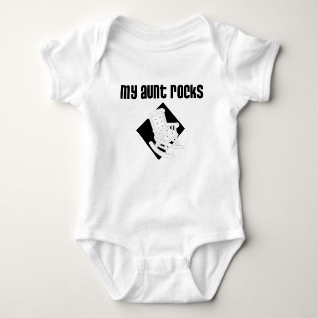 Body Para Bebê Minha tia Rocha (Frente)